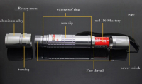 Grøn PK Laser+batteri+lader, 200mW