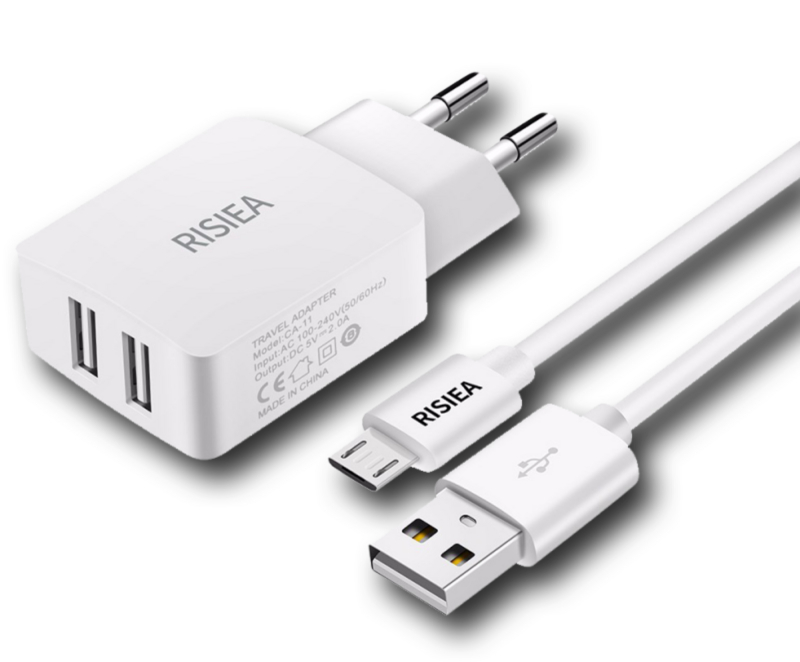 RISIEA USB lader, 2 porte