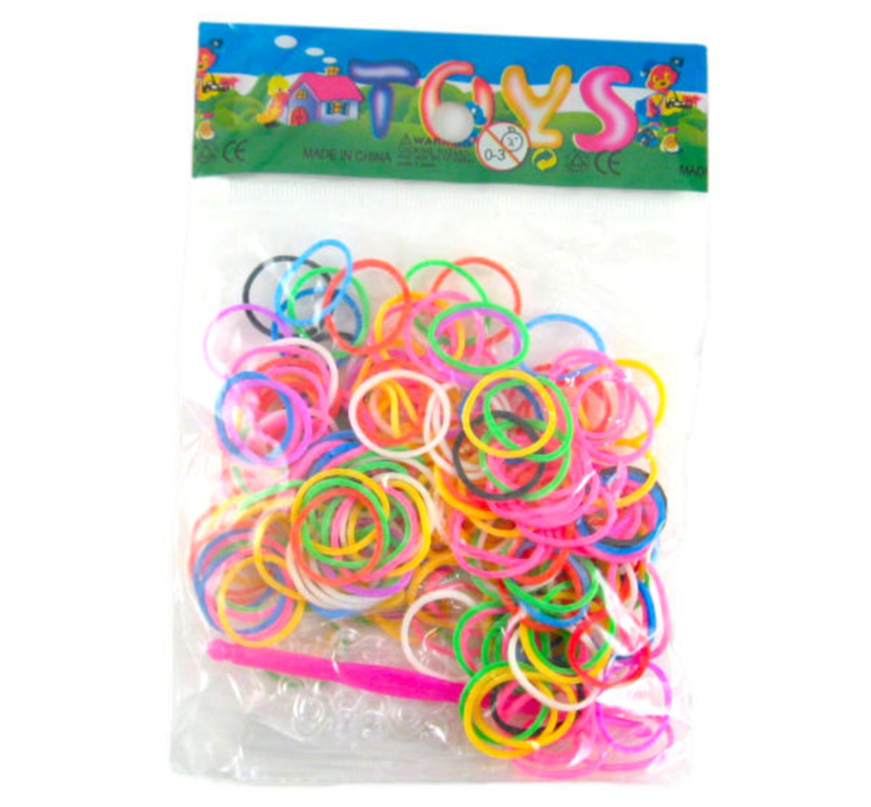 Billede af Loom Bands Mix, 200stk m. clips og nål