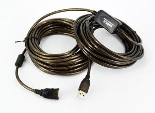 USB 15m kabel m. Booster