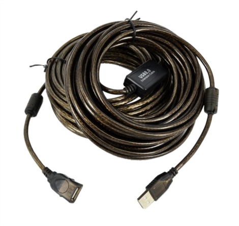 USB 15m kabel m. Booster