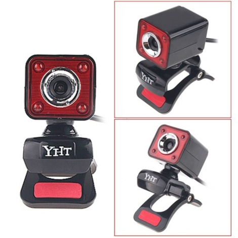 Web-kamera m. mikrofon og natbelysning