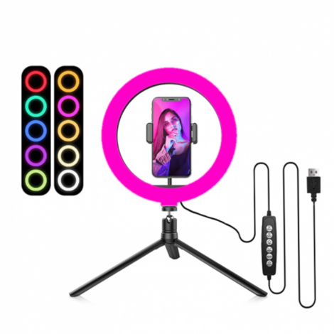 RGB Ringlys, 26cm + tripod