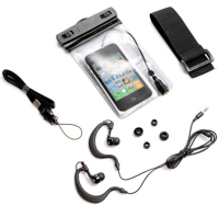 Vandtæt pose og headset