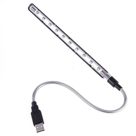 USB 10 LED Flexibel Lampe til Laptop