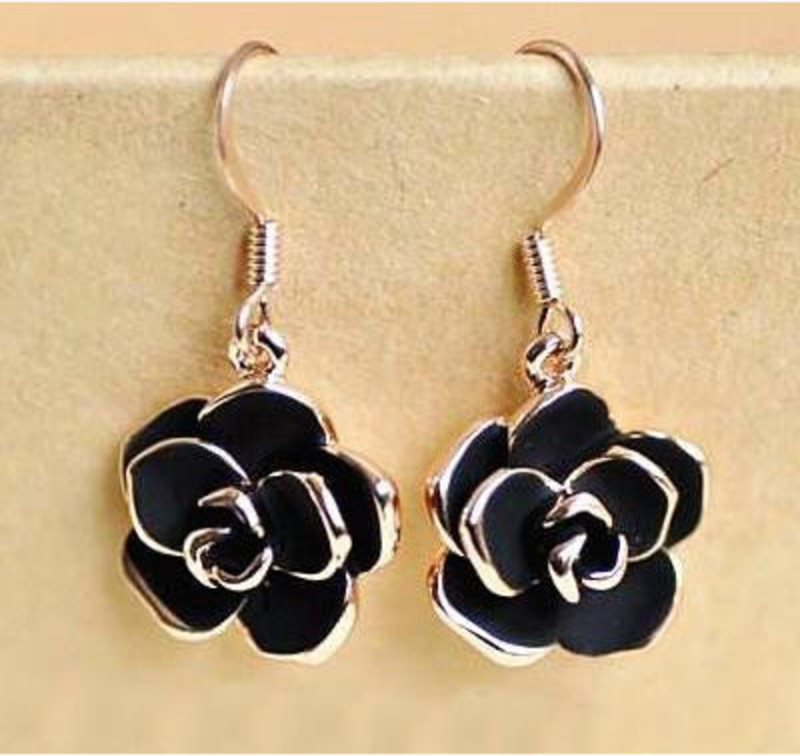 Black Rose øreringe