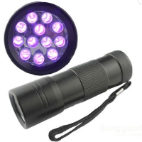 12 LED UV lommelygte 395nm