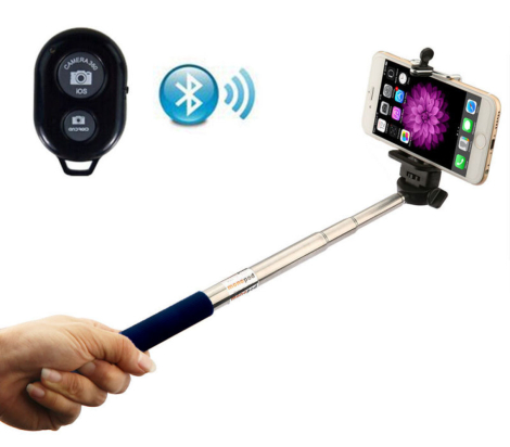 Selfiestang m. Bluetooth