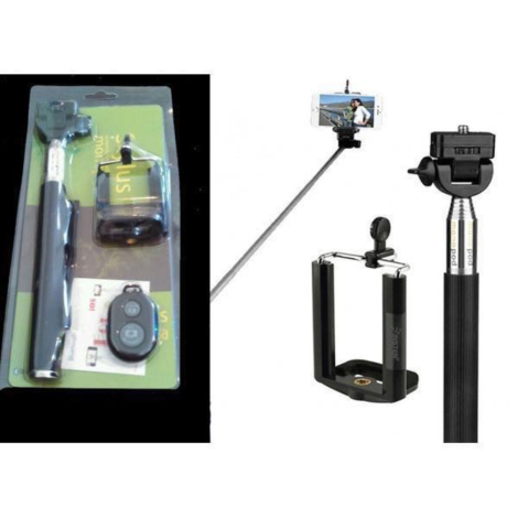 Selfiestang m. Bluetooth