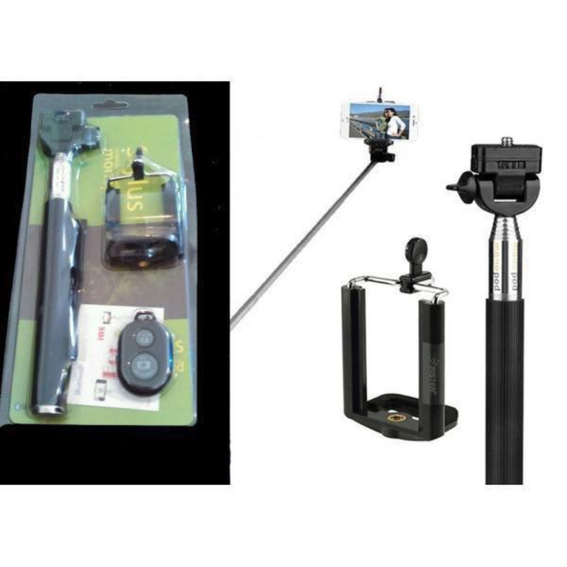 Selfiestang m. Bluetooth