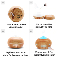 Aroma Diffuser - Duftlampe 400 ml, H1 Lys