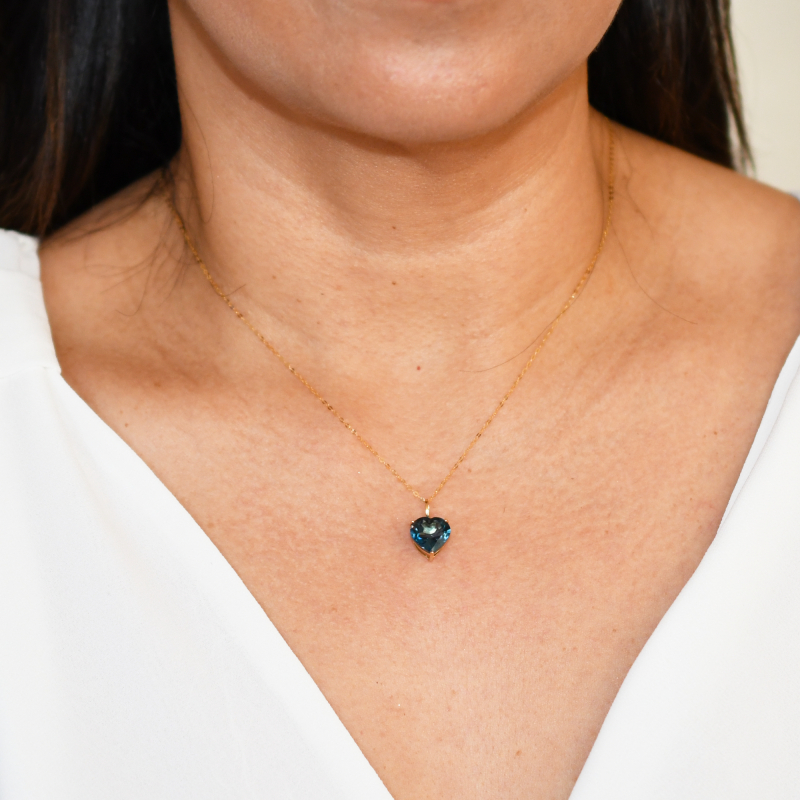 Blå Topaz Halskæde