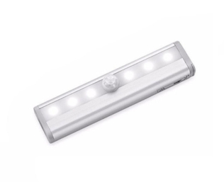 Lysskinne - 6 LED m. sensor, Hvid
