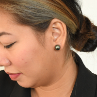 Sort Sydhavsperle Ørestikker