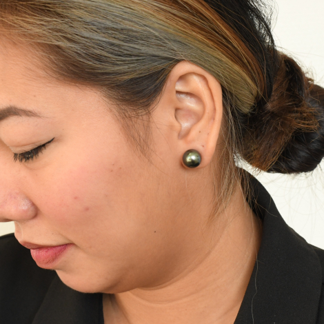 Sort Sydhavsperle Ørestikker