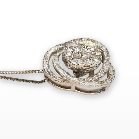 LadyBoss Halskæde Hvidguld