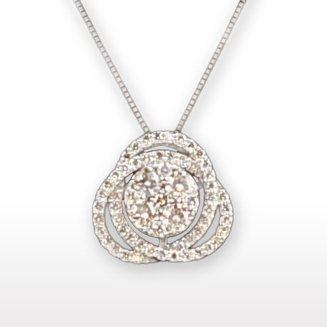 LadyBoss Halskæde Hvidguld