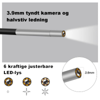Inspektionskamera 3.9mm med LED