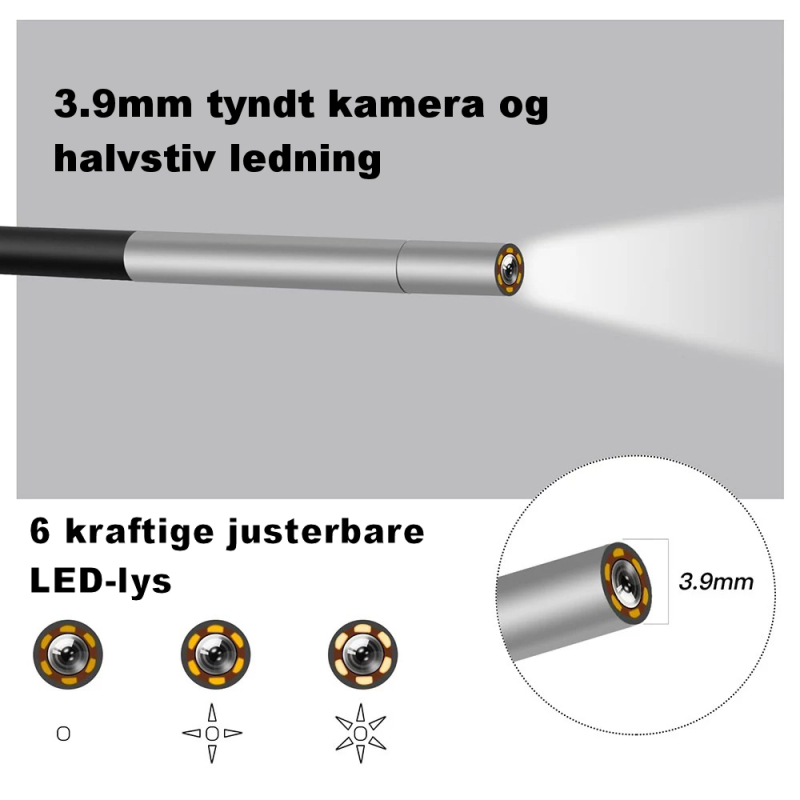 Inspektionskamera 3.9mm med LED
