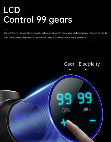 Muskel Massagepistol Konka m. 8 hoveder