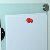 Magnet - 12 papirark på glastavle