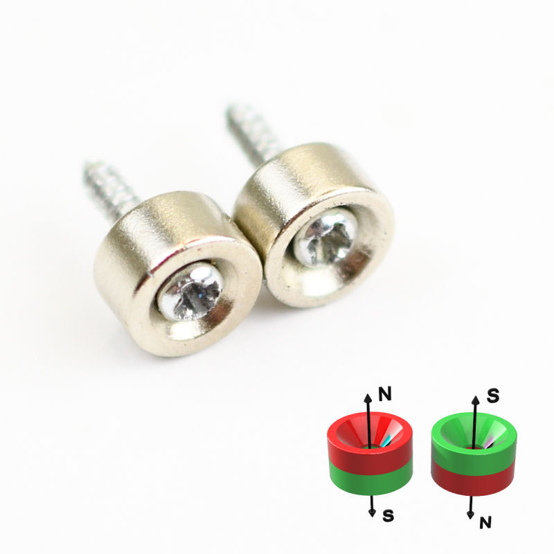 Billede af ACIâ¢ Skivemagnet-par Ø7x4mm m. 2mm hul, 5.6N