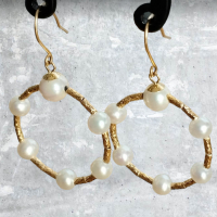 Akoya Pearl Loop Earrings