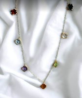 Clover Station Necklace Gold