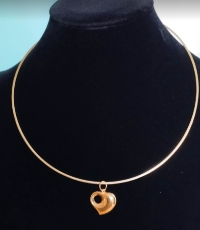 Omega Necklace Reversibale 18k
