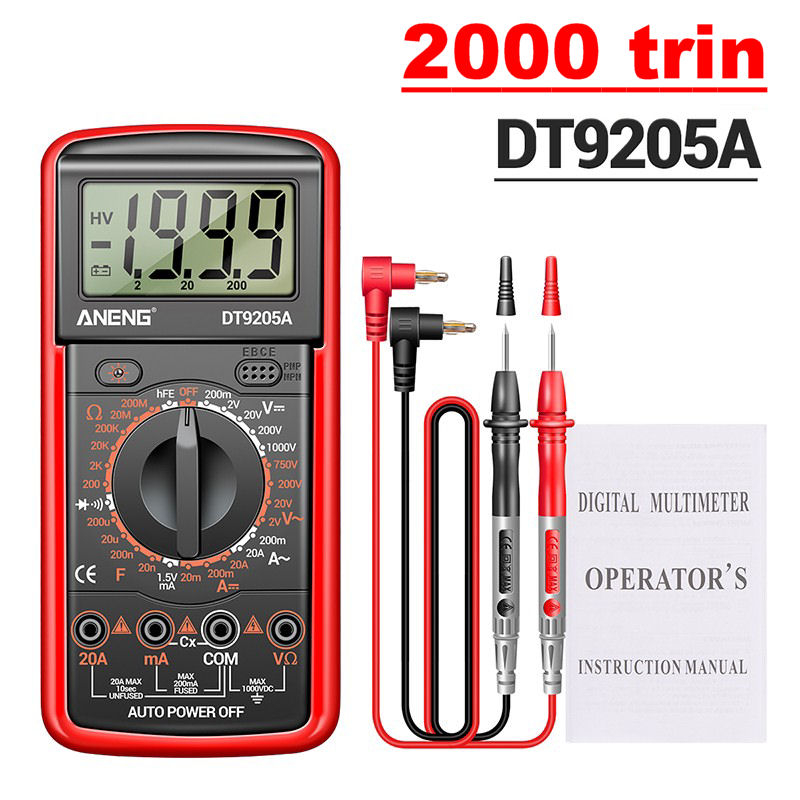 ANENG DT9205A Multimeter, 2000 trin