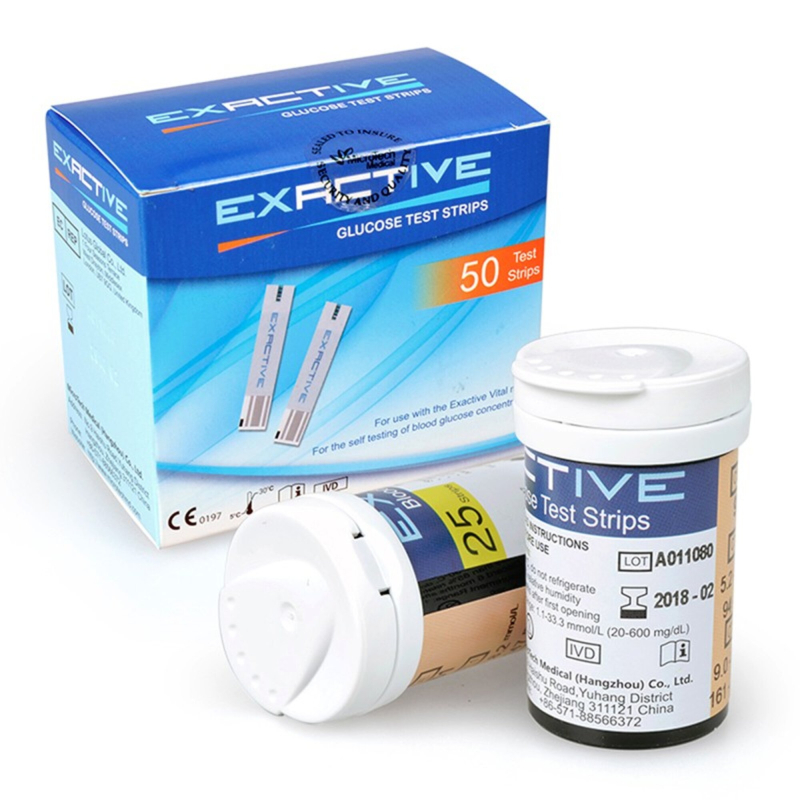 Exactive Vital Glucometer teststrimler + lancetter (50 stk)
