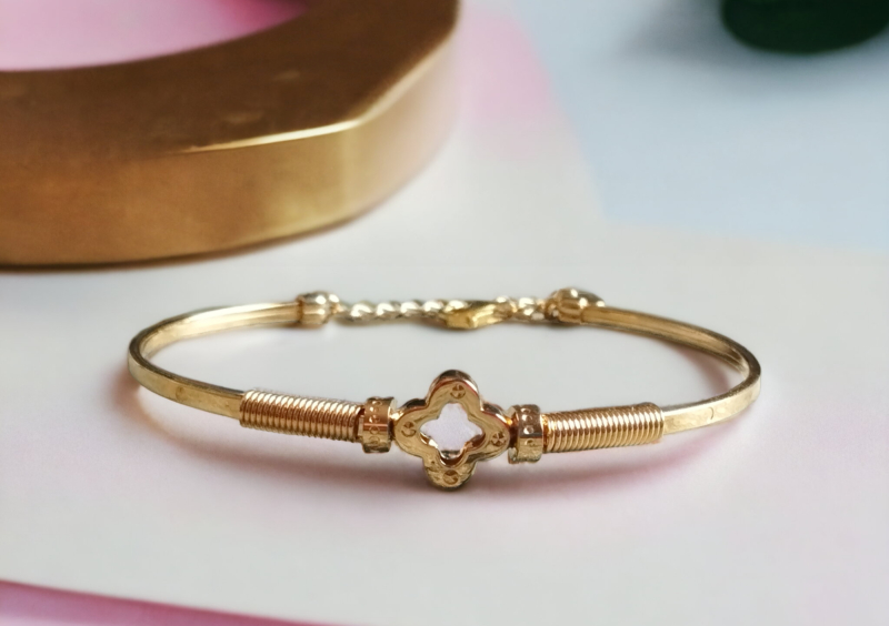 #3 - Kløver Bangle 18Karat guld