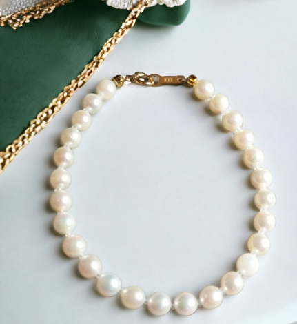 Akoya perle  Armbånd 18K fra oven