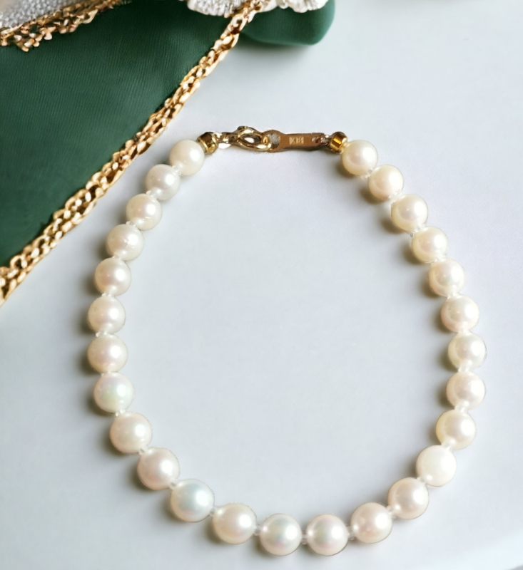 Akoya perle  Armbånd 18K fra oven