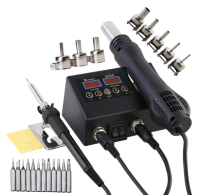 Loddestation 2-i-1 med komplet tilbehør