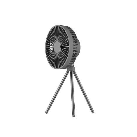 Genopladelig ventilator, grå