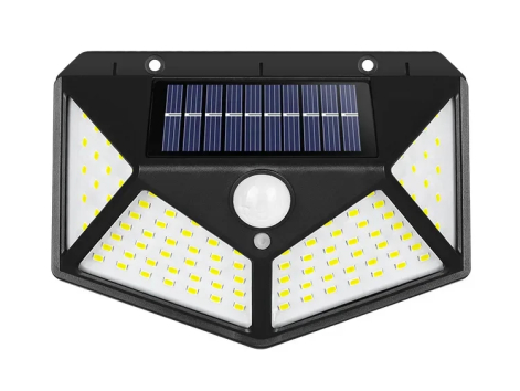 Solarlampe med sensorer, sort