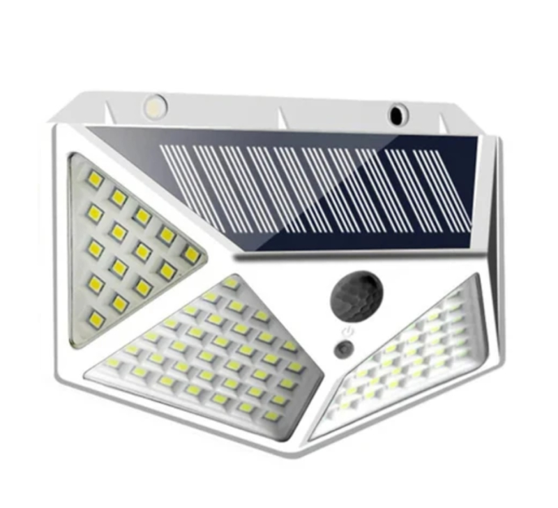 Solarlampe med sensorer,hvid