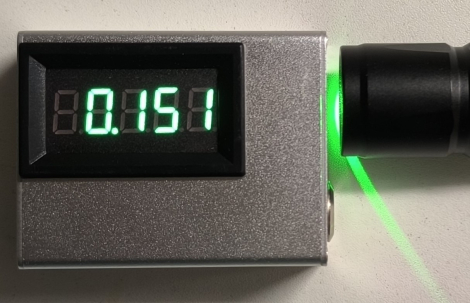 Grøn laser afgivet effekt