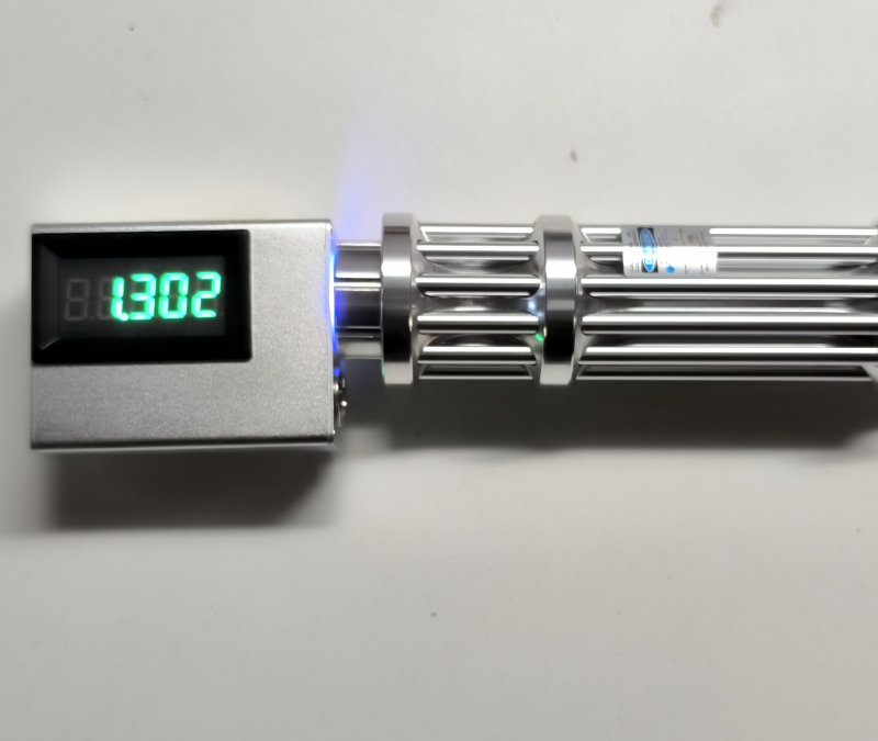 Blå laser effektmåling 1302 mW