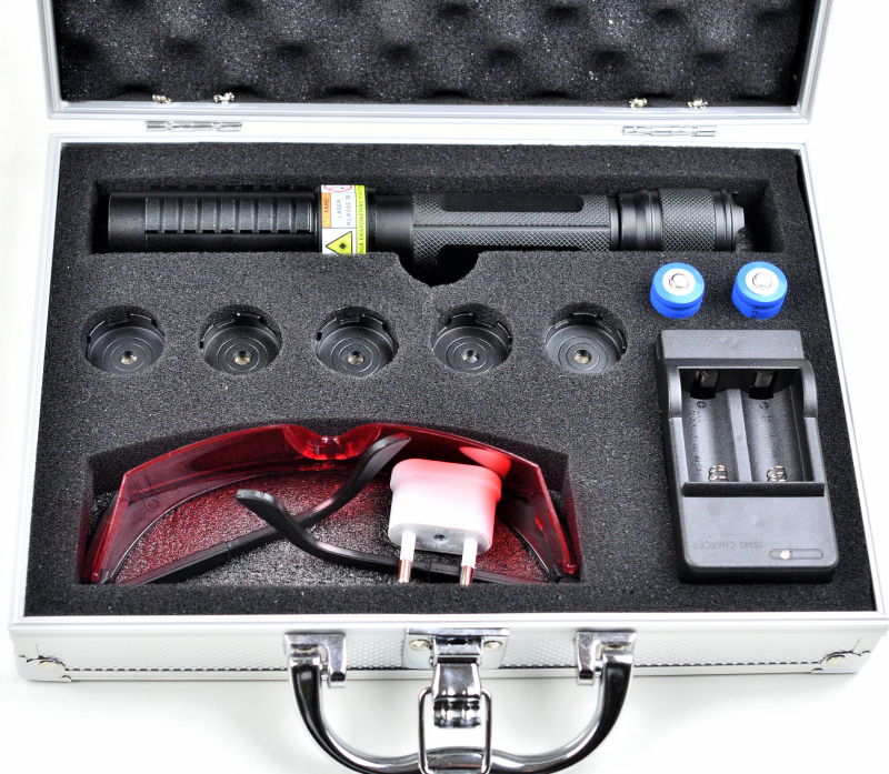 Blå laser sæt i alu kuffert