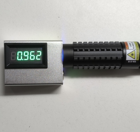 Blå laser måling af effekt