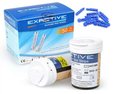 Teststrimler inklusiv lancetter fra Exactive